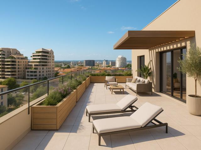EXCEPTIONNEL PORT MARIANNE ! T4 DERNIER ETAGE AVEC 119M² D'EXTERIEUR 4 pièces, 88 m²