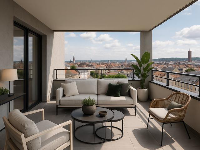 Exceptionnel T4 + grande terrasse avec vue dans quartier très résidentiel 4 pièces, 104 m²