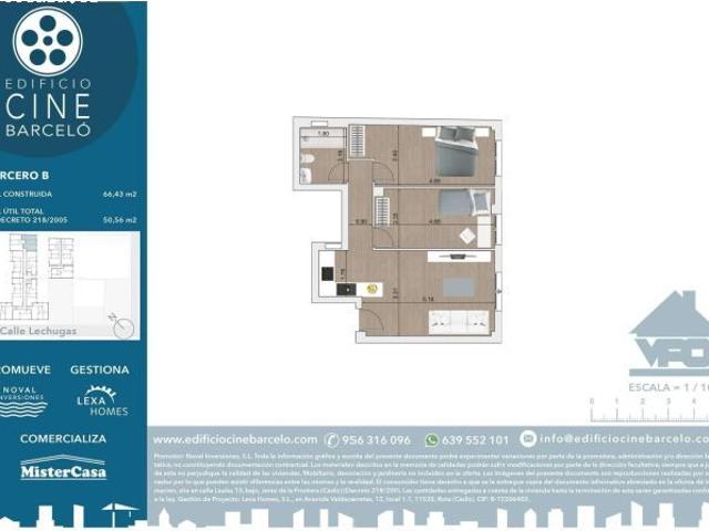 EXCLUSIVA! OBRA NUEVA. PISO 2 HABITACIONES en C/ Lechugas
