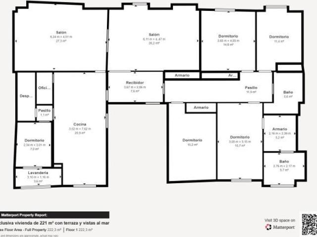 Exclusiva vivienda de 221 m² con terraza y vistas al mar