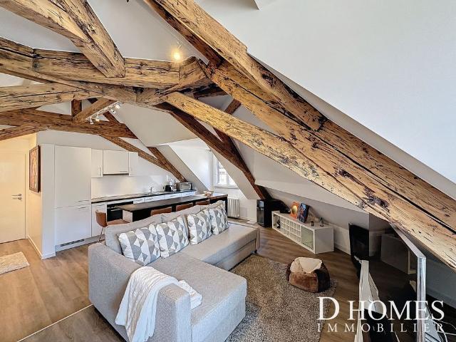 EXCLUSIVE Renovated loft style apartment in the center of Aubonne