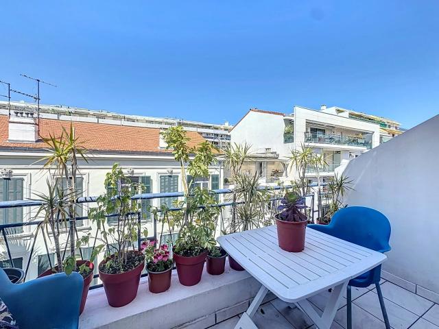 EXCLUSIVITÉ – CANNES BANANE – STUDIO TERRASSE – 4e ÉTAGE – ASCENSEUR