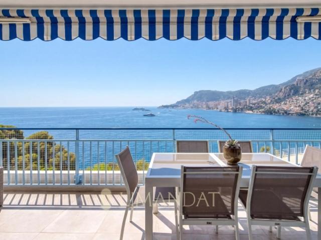 Exclusivité – Cap Martin | Un panorama d'exception entre ciel, mer et Monaco, 3 pièces 88 m2, terrasses 30 m2, garage 23 m2