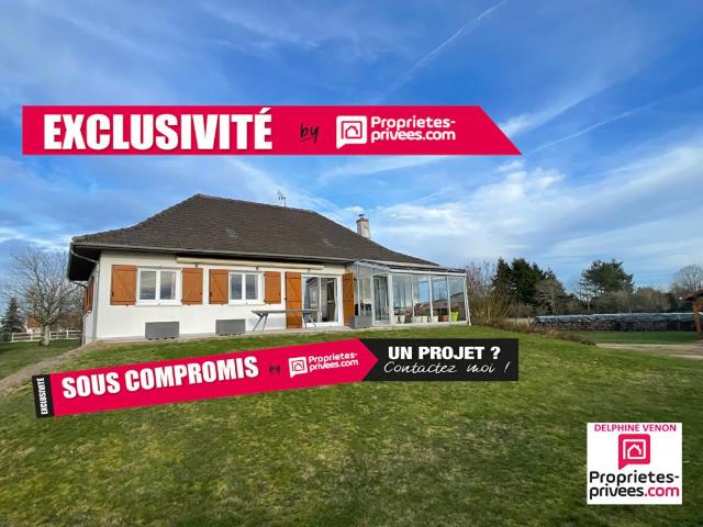 Exclusivité Maison de plain pied classe énergie C sur un terrain constructible de 3447 m² à Saint Martin D Abbat