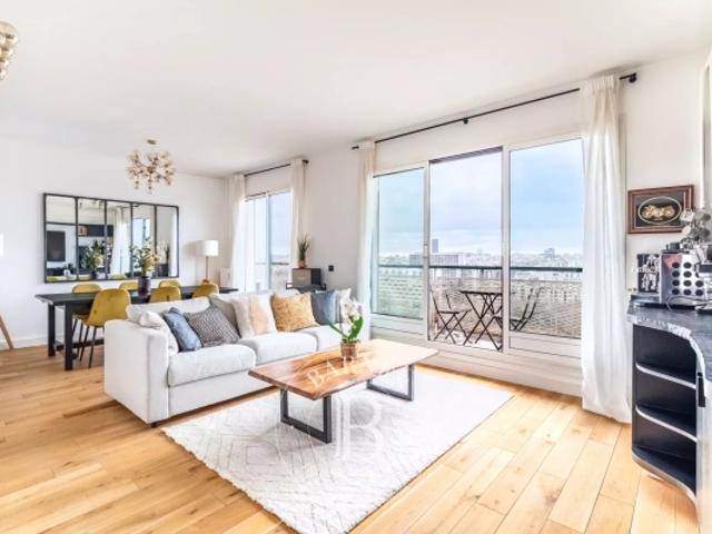 Exclusivité Paris 16 Auteuil Etage élevé Vue Seine et Tour Eiffel 3 chambres
