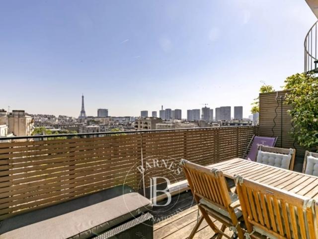 Exclusivité Paris 16 Jasmin Dernier étage Terrasse Vue tour Eiffel