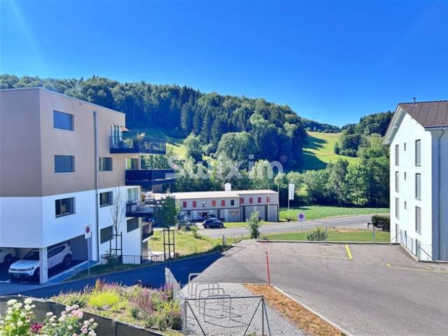 Exklusiv! Genießen Sie das Dorfleben und moderne Annehmlichkeiten Eine moderne 5,5 Zimmer Wohnung mit großer Terrasse, weniger als 7 Minuten vom Bahnhof entfernt!