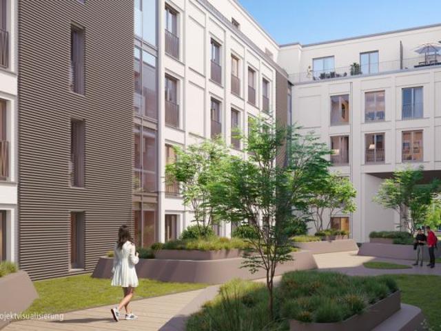 Exklusive 3 Zimmer Wohnung mit großzügigem Wohnbereich und Terrasse zum ruhigen Innenhof