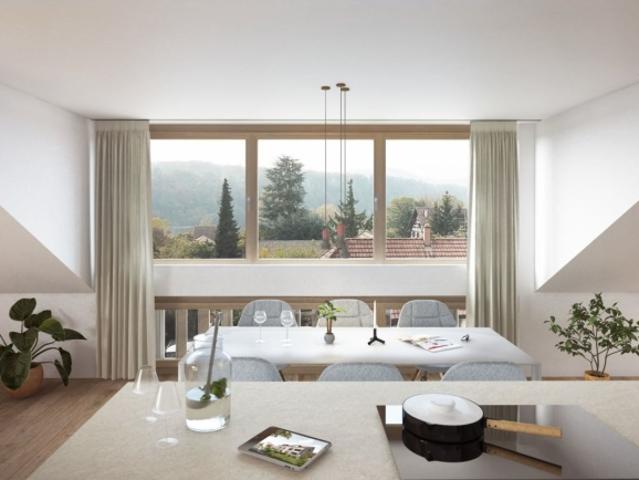 Exklusive 4.5 Zimmer Dachgeschosswohnung mit Rheinblick