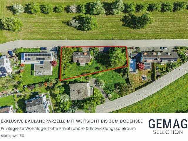 Exklusive Baulandparzelle mit Weitsicht bis zum Bodensee