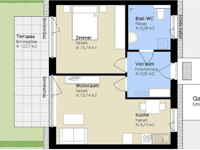 Exklusive Gartenwohnung im Herzen von Wetzelsdorf
