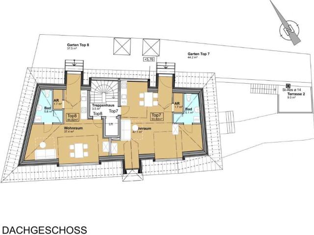 Exklusive Dachgeschosswohnung mit Eigengarten im Herzen von Dürnstein