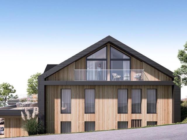 Exklusive NEUBAUWOHNUNG in sonniger und ruhiger Bestlage von Bad Gastein. 44m² große Ost Süd West Terrasse, raumgreifender und nachhaltig bepflanzter rundum Grünbereich