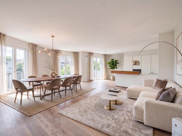 Wohnqualität auf höchstem Niveau, stilvolle 3 Zimmer Wohnung mit Süd Balkonen