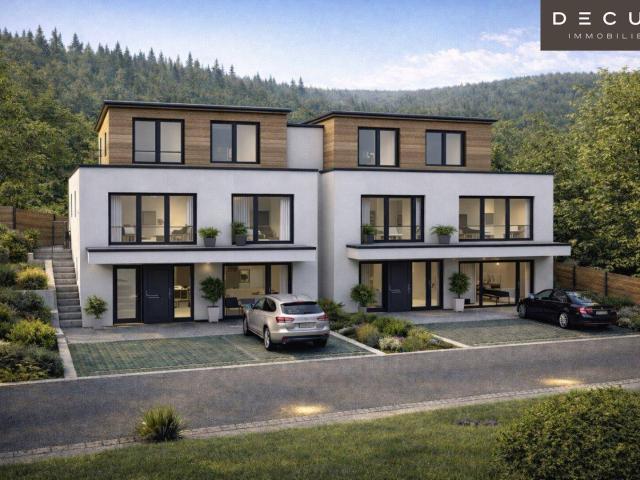 | Exklusives Doppelhaus am Bartberg in Pressbaum | Panoramalage mit Blick auf den Wienerwaldsee & direkter Waldrandlage | Schlüsselfertig |
