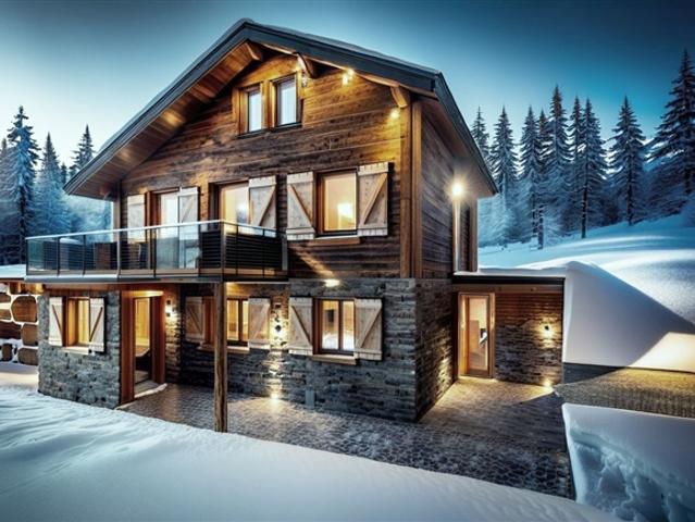 Exklusives Projekt für die komplette Renovierung eines Chalets 15 Gehminuten vom Zentrum von Crans entfernt