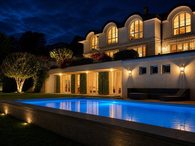Exklusivität in der Lutry Master Villa von 420 m² mit Panoramablick auf den See