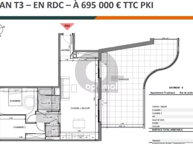 EZE PROGRAMME NEUF Livraison Fin 2027 3 PIECES avec terrasse + Parking en sous sol