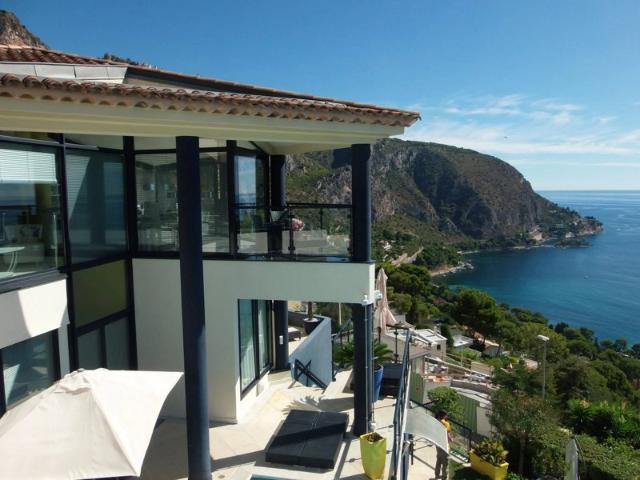 Èze – Villa de Luxe Contemporaine, Vue Mer Panoramique 180°