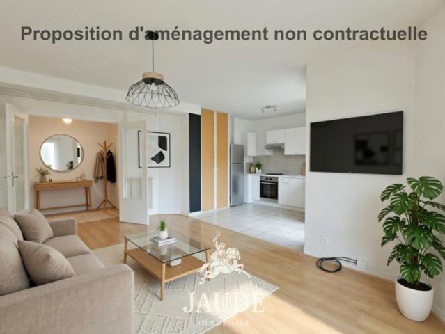 F3 traversant de 64m2 avec GARAGE et BALCON Quartier Salin