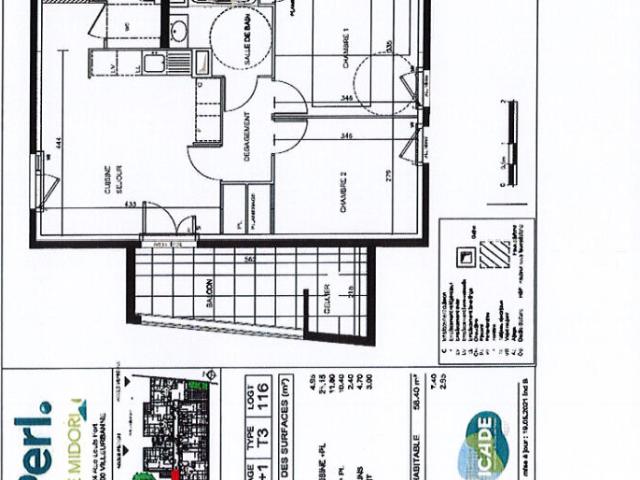 F3 rue Louis Fort Villeurbanne