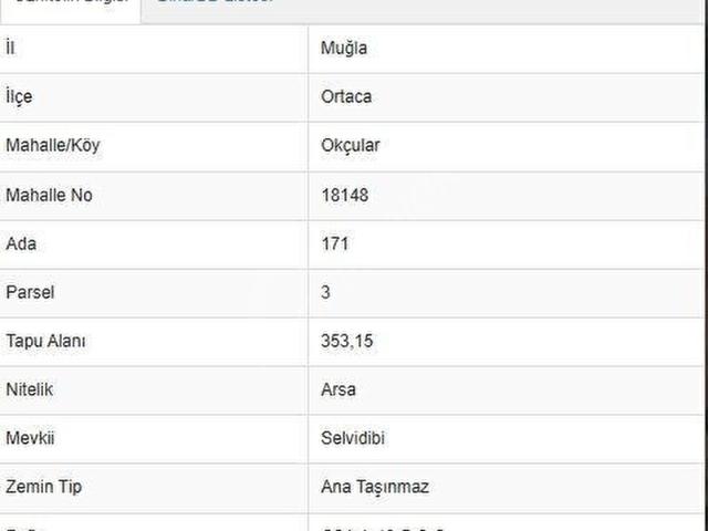 Fırsat ! Dalyan Okçular da 353 m2 imarlı arsa satılık