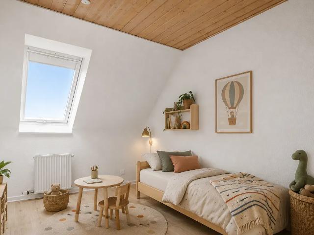 Familievenligt rækkehus med have i Harlev J – 90 m²