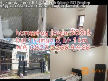 Family Homestay Rumah di Jogja AC Mrah Keluarga 2KT Penginapan Mingguan Bulanan Harian Condong Catur