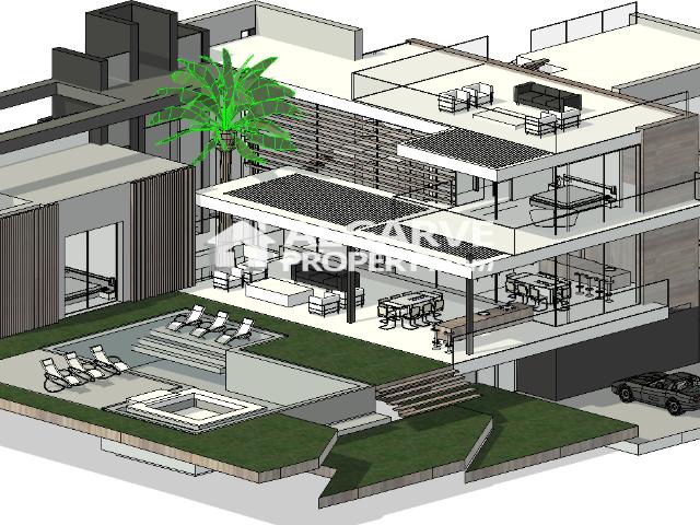 Fantástica moradia contemporânea V5 em fase de construção junto à praia na Quinta do Lago, Algarve