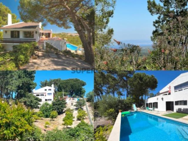 Fantástica Propriedade com vista campo e mar em Sesimbra, com grande privacidade, moradia de 5 quartos, piscina, jardim, pomar, furo artesiano, poço, muito sol, com 12.000,00 m2, a 6 km da vila e das praias