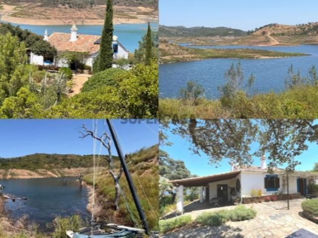 Fantástica Propriedade com vista deslumbrante, junto a barragem próxima de Santana da Serra, com acesso direto à água, 5,14 ha e casa com 165 m2
