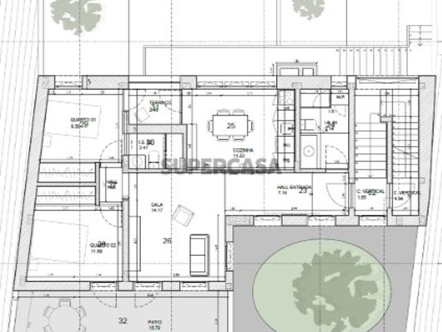 Fantástico apartamento T2 com terraço no 2º Andar, localizado na zona central de Vila Viçosa