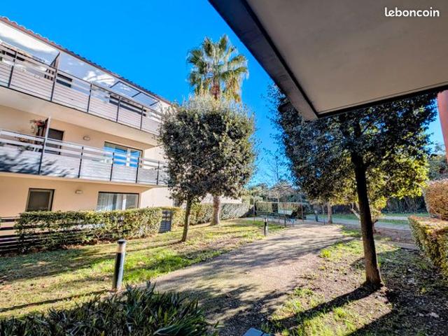 Fabregues dans une résidence récente et sécurisée F2 en parfait état avec terrasse idéal retraite conviviale
