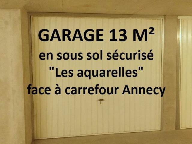 Face à Carrefour Annecy garage en sous sol sécurisé
