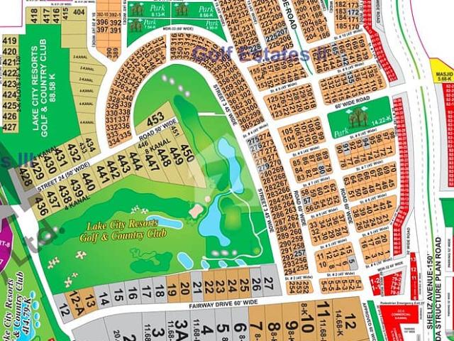 Facing Golf 1 Kanal Residential Plot For Sale In Lake City Sector M 4 Lake City Raiwind Road Lahore