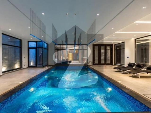 Facing Golf Course 2 Kanal 6 Bed Fully Basement With Swimming Pool & Lift Villa For Rent With 35 KW Solar System At Super Hot Location Non Furnished Defence Raya