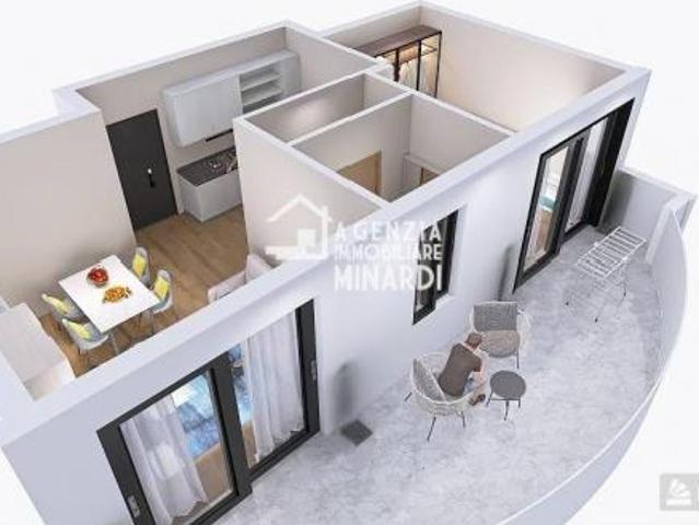 FAENZA – Ampio bilocale con terrazzo loggiato Zona Monte