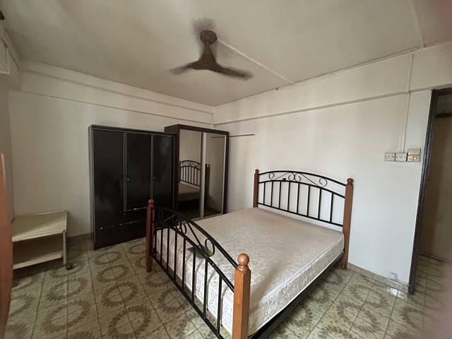 Female only large master bedroom with attached toilet