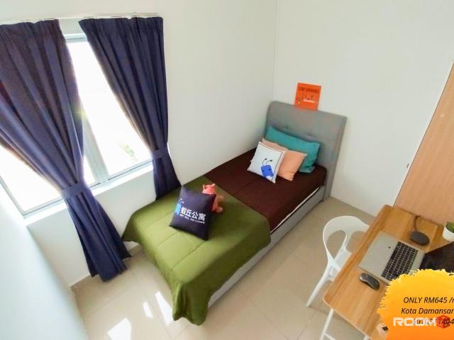 ⭐Female Unit⭐Beside Segi Uni & MRT Kota Damansara, Casa Residenza, Fully Furnish City View Single Room With Aircond, Kot