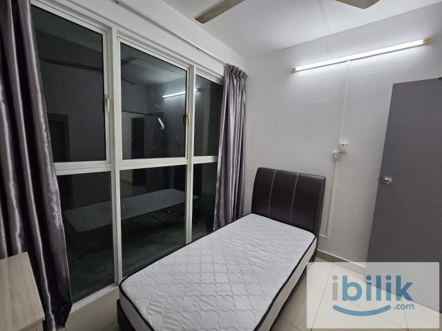 Female unit, big window medium bedroom. Available now