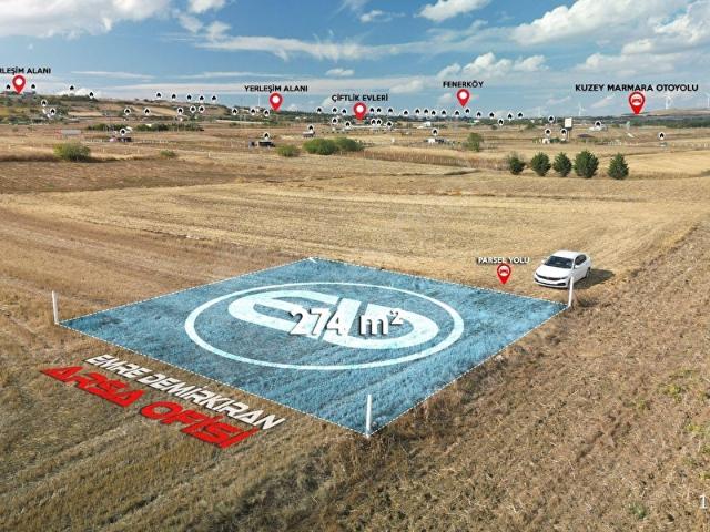 FENERKÖY'DE SİLİVRİ TOKİ KONUTLARINA KOMŞU 274m SATILIK TARLA