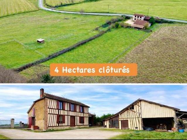 FERME TRADITIONNELLE PIERRE/COLOMBAGE AVEC GRAND TERRAIN CLOS