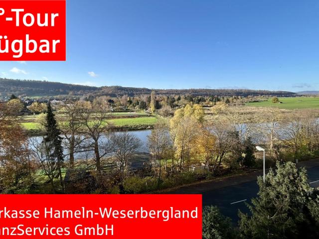 Fernsicht mit XXL Terrasse direkt an der Weser