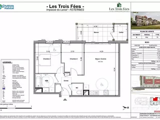 Féternes 74500 Achat / Vente appartement 3 pièces t3