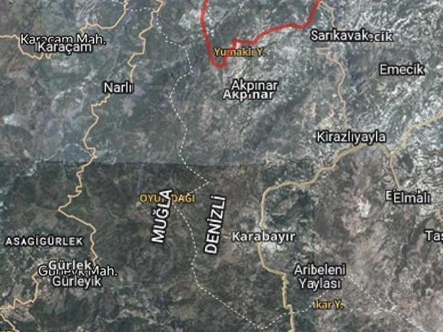 Fethiye ve Dalaman a 1 saat 12200 m2 tarla