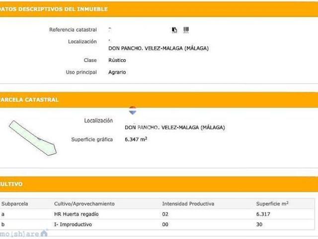 Finca Agrícola en Venta en Velez Malaga, Málaga