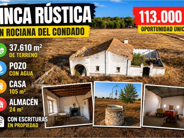 FINCA RÚSTICA EN VENTA EN ROCIANA DEL CONDADO MORIANA con casa antigua y pozo antiguo