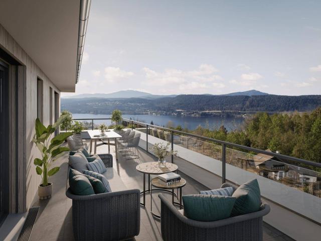 FINE LIVING – Exklusives Seeblick Penthouse mit XL Sonnenterrassen in unmittelbarer Wörtherseenähe