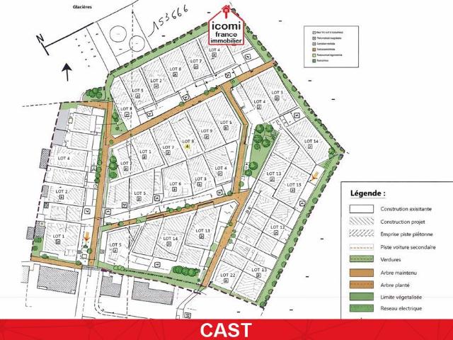 FINISTERE Cast 29150 A VENDRE TERRAIN CONSTRUCTIBLE VIABILISE 394 M2 AU BOURG DE CAST BELLE OPPORTUNITE