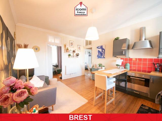FINISTERE Brest 29200 A VENDRE APPARTEMENT T3 DE 48 M2 DERNIER ETAGE SANS TRAVAUX CAVE CHAUFFAGE ELECTRIQUE FAIBLE CHARGES PROXIMITE GARE